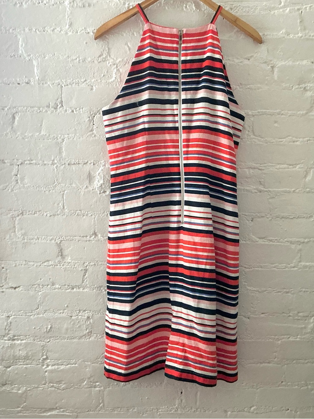Tommy Hilfiger Linen Blend Sleeveless Dress Colorful Striped Print Vacation - Picture 9 of 16